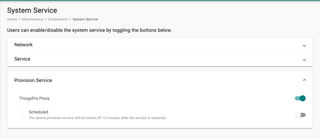 system_service_provisioning